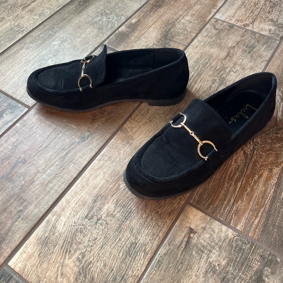 Lulus Wooday Black Suede Chain Loafers - Picture 4 of 6
